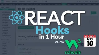 React for Beginners - Day 10 React Hooks in 1 Hour using W3Schools React Hooks Full Course