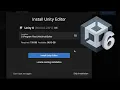 How to download and install Unity 6 Editor using Unity Hub