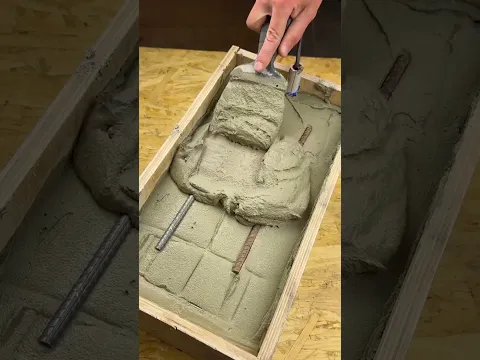 Crafting a Unique Designer Lamp From Cement & Sand! 💡🧱 #shorts
