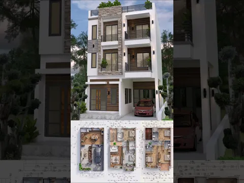 6 Bedrooms in a 7x10 Meter House! 🤯 #shorts #housedesign