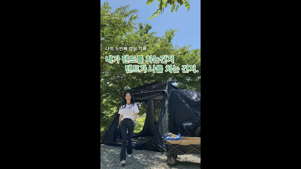 오토텐트 쉽다고 한사람 나와/캠핑/솔캠/반려견동반/대부도/고래숲캠핑장 썸네일
