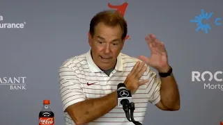 Nick Saban doesn t like being asked about the depth chart