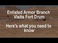 Enlisted Armor Branch Visit Full Interview