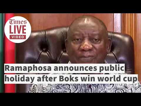 Download MP3 December 15 declared a public holiday by Cyril Ramaphosa after Springboks world cup win