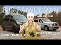 Nissan NV 3500 vs Ford Transit 350 Car Review for MOMS Car Seats Cupholders Strollers More