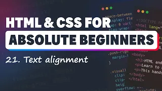 HTML CSS for Absolute Beginners Text alignment