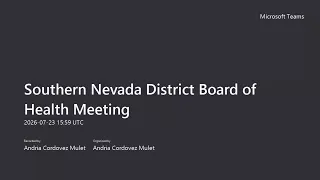 Southern Nevada District Board of Health July 23 2026