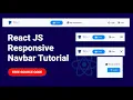 React JS Responsive Navbar Tutorial From Scratch 2022 Router