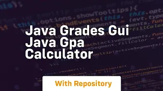 Java grades gui java gpa calculator