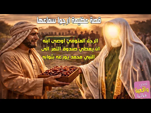 قصة الرجل المتوفي اوصى ابنه ان يعطي صندوق التمر الى النبي محمد يوزعه بثوابه ! قصة عظيمه اسمعها