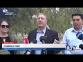 Emily Schrader with Mike Pompeo in Israel