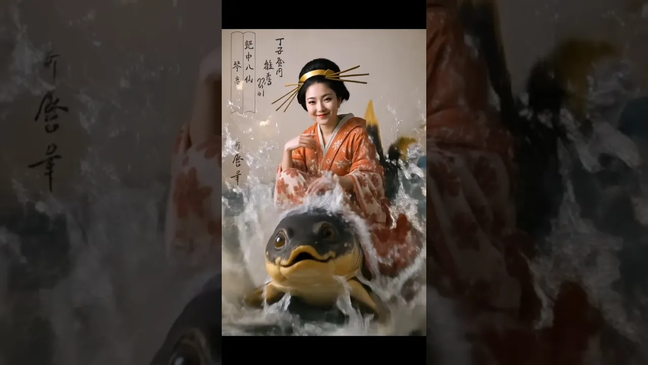 AI-generated realistic depictions of yokai and other figures from ukiyo-e prints