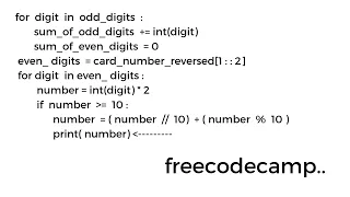 lmplementing the Luhn Algorithm Python Beta Certification Step 29