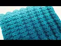 VERY EASY Crochet Stitch For Blankets And Scarfs 3D Puffed Shell Stitch Tutorial