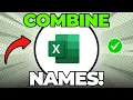 How to Combine Names in Excel with Comma Quick Easy
