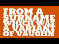 What does the name Vaughan mean