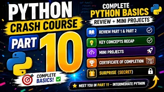 Python Crash Course Part 10 Finale Revision Mini Projects Certificate