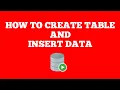 How To Create Table And Insert Data Oracle SQL Tutorial for beginners Techie Creators