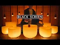 **CAN'T SLEEP?** Black Screen Version - Crystal Singing Bowl Sound Bath for Insomnia Relief