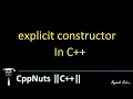 explicit constructor In C