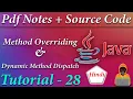 Method Overriding Dynamic Method Dispatch in JAVA JAVA Tutorial in Hindi Death Code