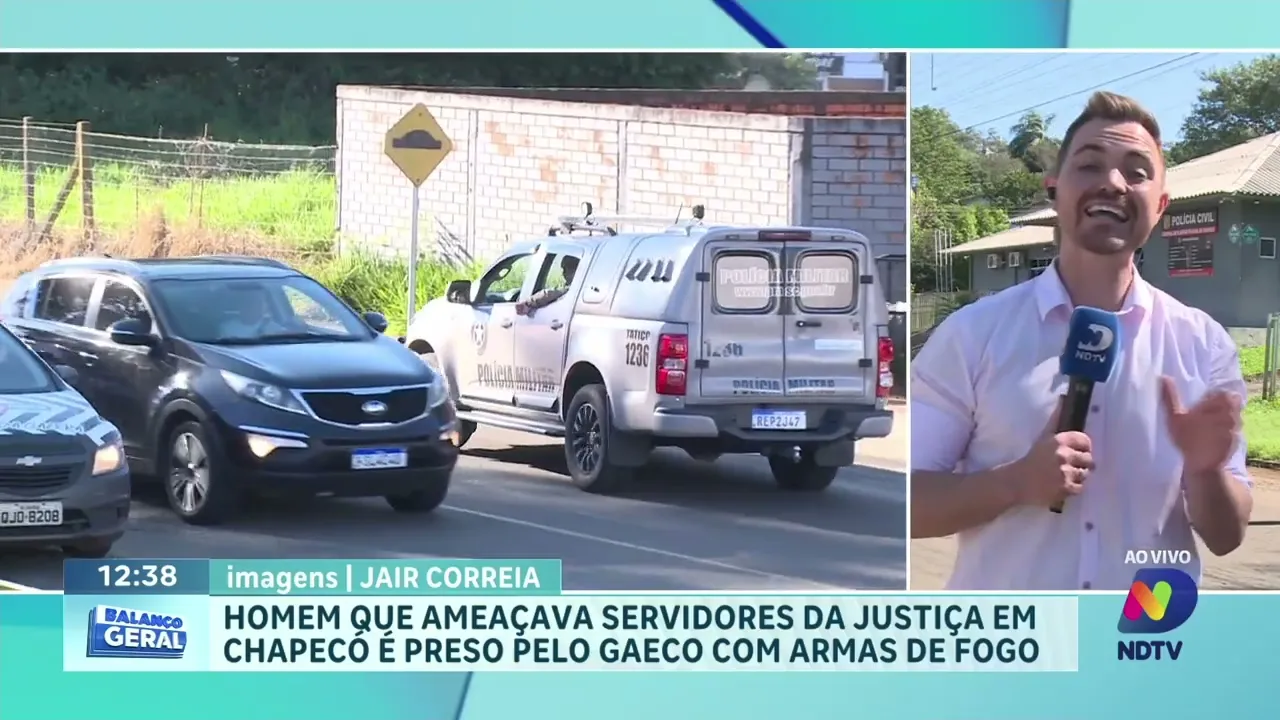 Prisão em Chapecó: Homem é Detido com Armas após Ameaçar Servidores da Justiça