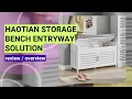 Haotian White Storage Bench Review Stylish Functional Entryway Solution