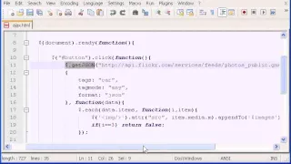 jQUERY PART 11 getJSON Method with Flickrs API