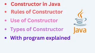 Constructor in Java What is Constructor with syntax and example Types of Constructor