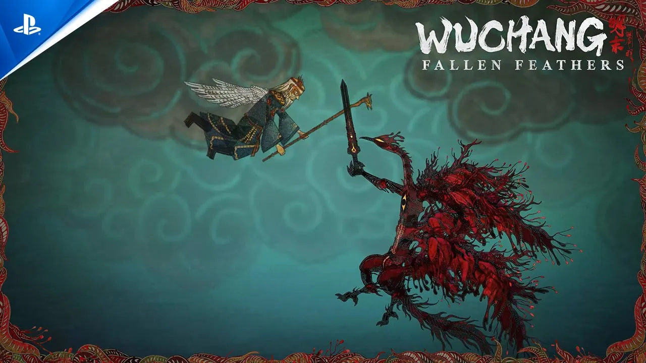 A winged warrior and a beast clash, depicted in the style of 2D hinged puppetry. Select image to play video. 