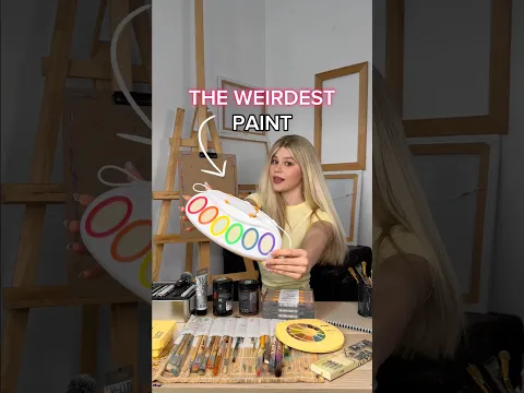 WHY THIS IS THE WEIRDEST PAINT?🤔 #art #painting #shorts #symphony #artchallenge #zaralarsson #short