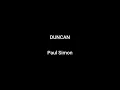 PAUL SIMON Duncan (+lyrics)