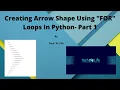 Creating Arrow Shape Using FOR loops in Python - Part 1 Funny Python Coding Series Tech N Life