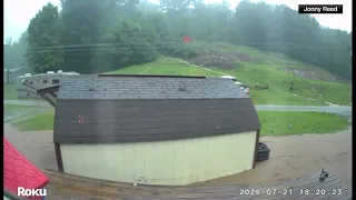 Caught On Camera Watch A Shed Float Past A House During Massive Flood