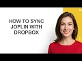 How to Sync Joplin with Dropbox - AshleyHowTo