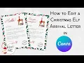 How to Edit the Christmas Arrival Goodbye Elf Letter Set with Canva