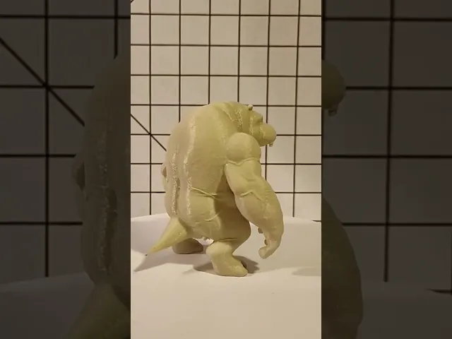 Bipedal Hippo Creature Model - FREE for personal use video thumbnail