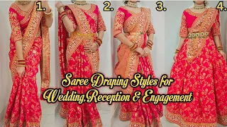 drape your saree in 4 different beautiful style weeding season saree wearing styles glambeautyys