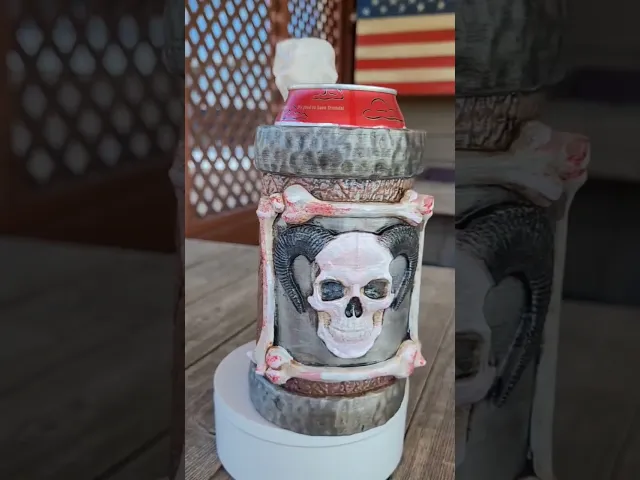 Devil's Stein Beer Can Koozie with Bone Handle video thumbnail
