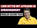 Login button not appearing on eprocurement Website