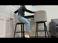 Seating Elevated - Modern Counter Height Swivel Bar Stools