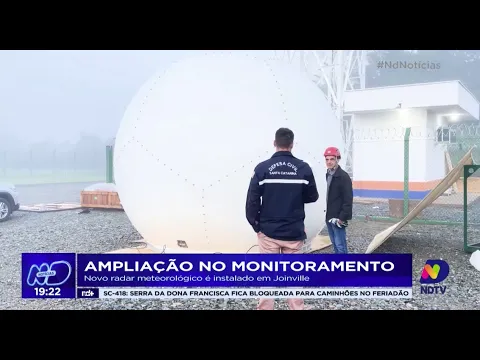 Ampliação no monitoramento: novo radar meteorológico é instalado em Joinville