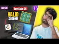 Day 34 LeetCode 36 Valid Sudoku Matrix Hash Set Google Meta Amazon Top Interview 150