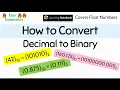 How to convert decimal to binary