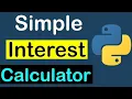 Program to calculate Simple Interest Python program for Simple Interest Python script for S I