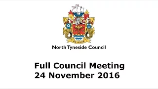 Full Council Meeting 24 November 2016 
