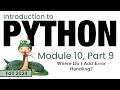 Python Fall 2024 Module 10-9 Where Do I Add Error Handling
