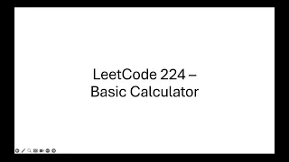 Basic Calculator - LeetCode 224