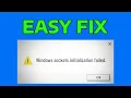 How To Fix Windows Sockets Initialization Failed
