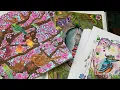 Completed pages for March 2026 Adult colouring